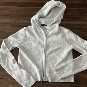 John Galt Light Gray Arden Knit Hoodie